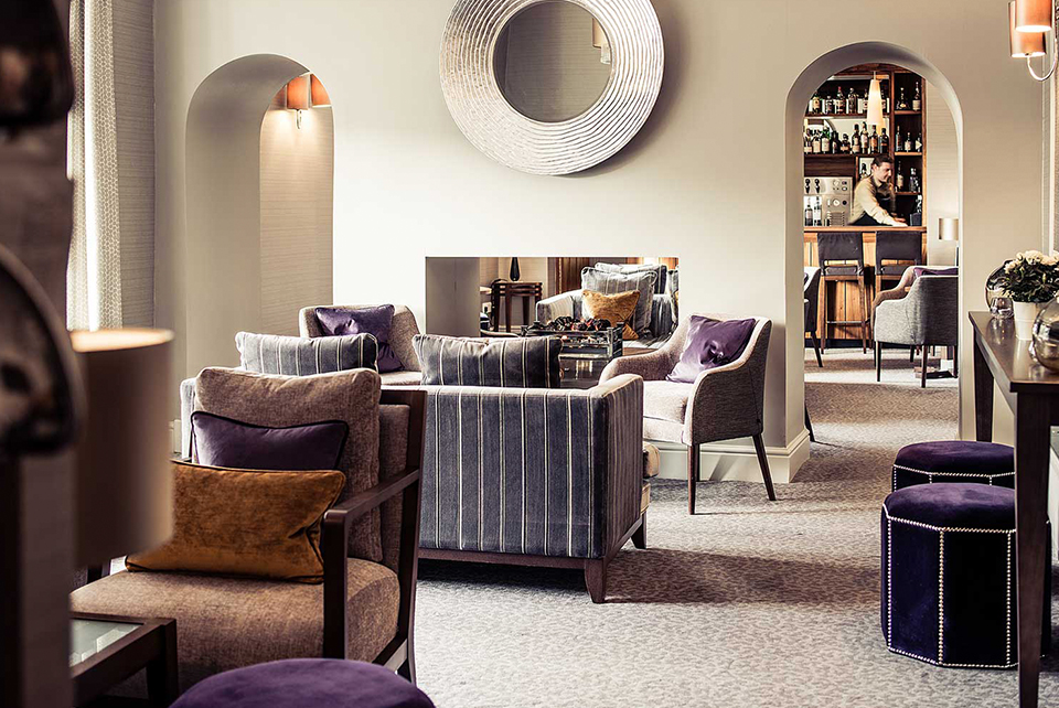 Interior of the lounge in Rothay Garden Hotel, Ambleside, Lake District