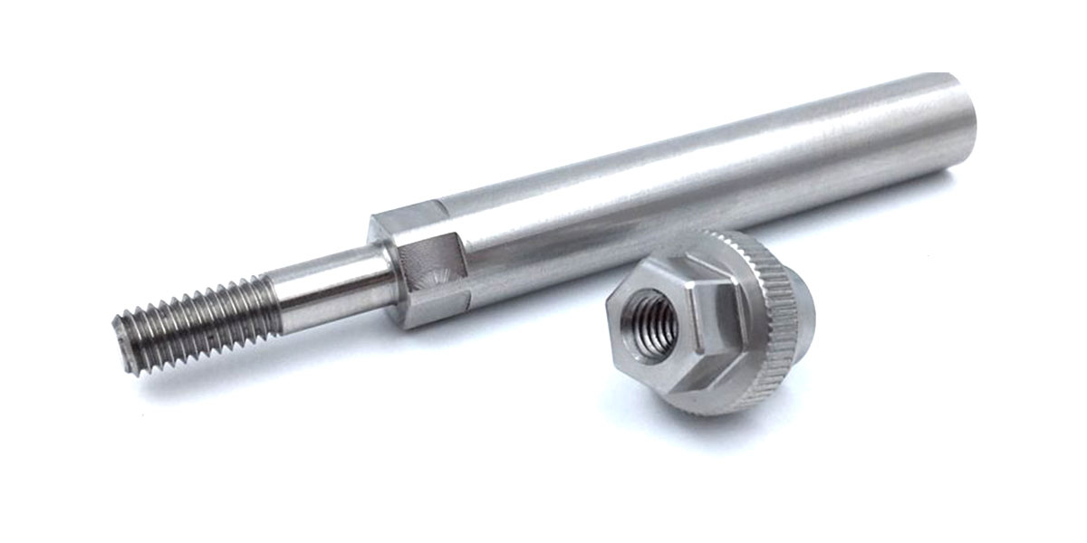 Custom 316L Machined Hardware – 6MM X 1.0M Thread & Straight Nurl Application On The Nut from Special Fastener Source