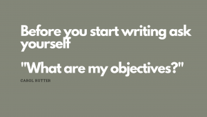 before you start writing
